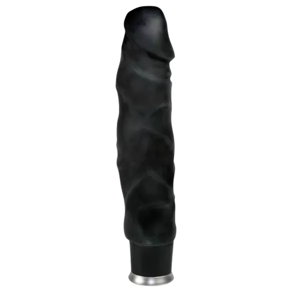 Nature Skin - realistický vibrátor - černý - 22 cm