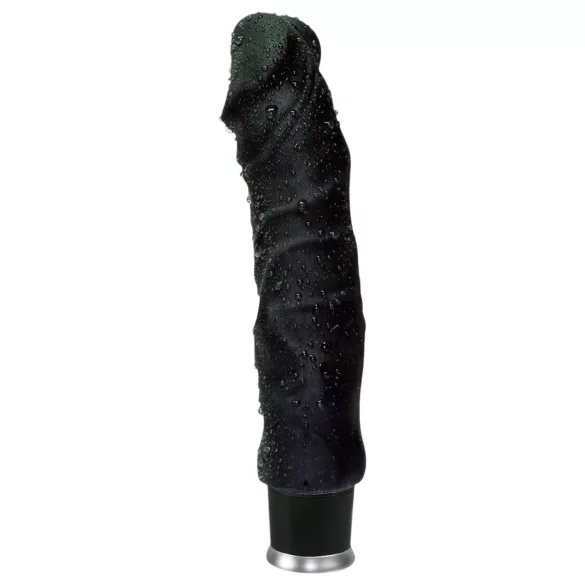 Nature Skin - realistický vibrátor - černý - 22 cm