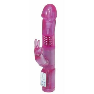 You2Toys Crazy Rabbit - gelový vibrátor s ramenem na klitoris (22 cm)