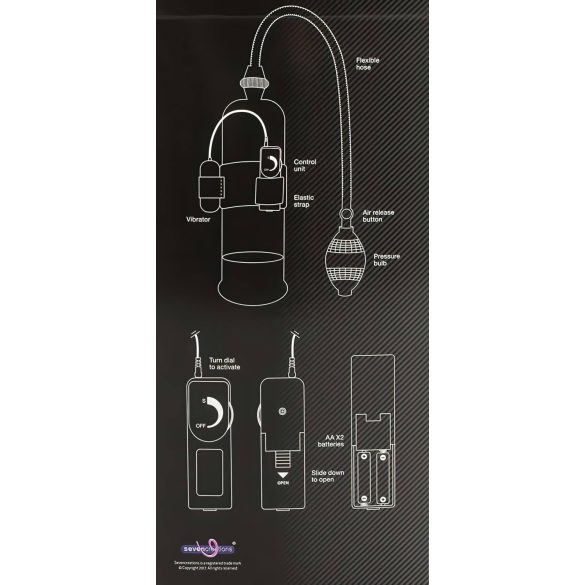 Pánská pumpa na penis s vibrací