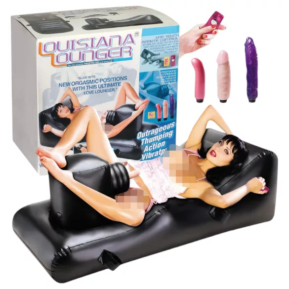 Louisiana Lounger - sex stroj s vestavěným vibrátorem - černý