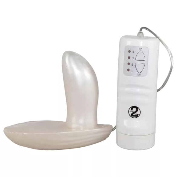You2Toys - připínací vibrátor mušle - bílý