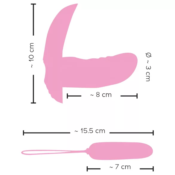 SMILE Shelly - vibrační venušin klenot - dálkové ovládání - růžová