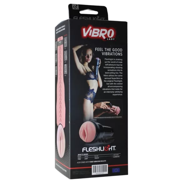 Fleshlight - masturbátor Vibro vagina - růžová