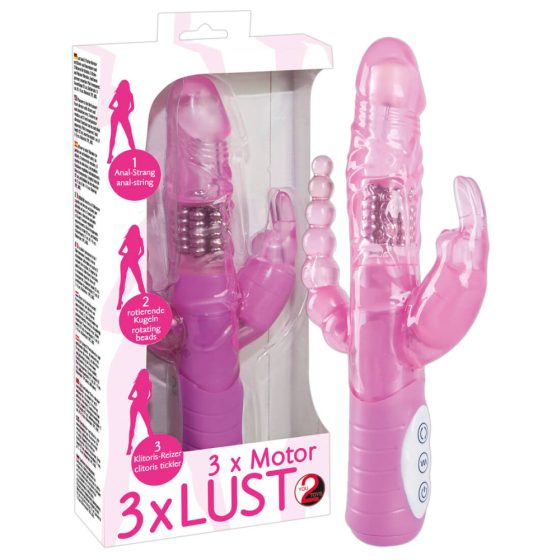 You2Toys 3xLust - vibrátor s ramenami na klitoris a anus