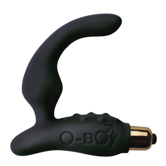 O Boy 7 - úzký silikonový vibrátor prostaty - černý (7 rytmů)