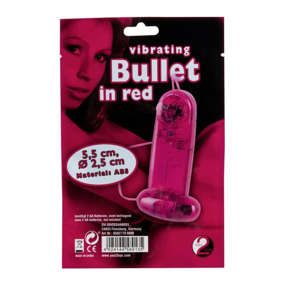 You2Toys Bullet In Red - vibračné vajíčko