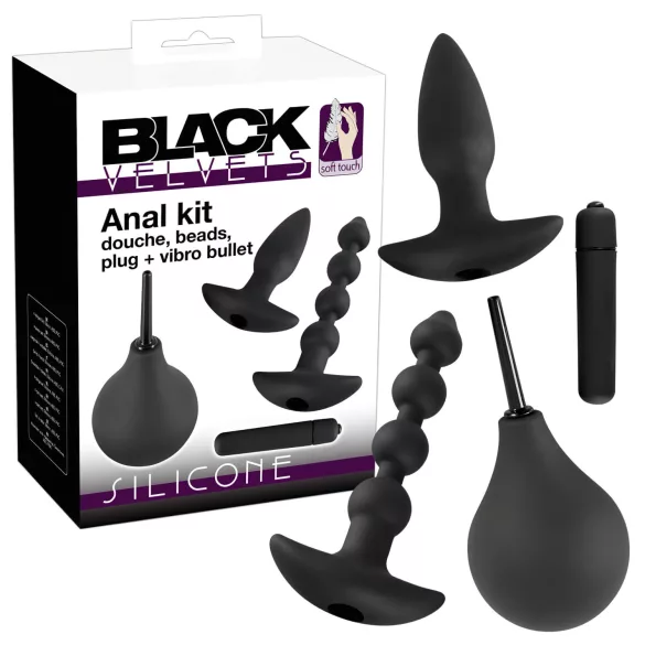Black Velvets - sada análních vibrátorů - 4 kusy