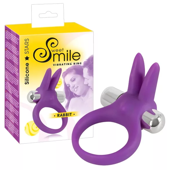 SMILE Rabbit - vibrační erekční kroužek - králíček - fialový