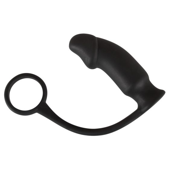 You2Toys Black Velvets Ring&Plug - análny vibrátor s krúžkom na penis