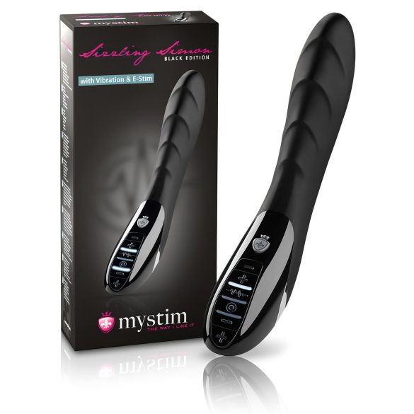 mystim Sizzling Simon - elektro stimulátor vibrátor - černý