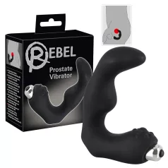Rebel - vibrátor na prostatu s ohybem - černý