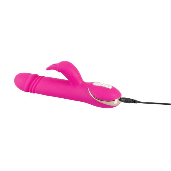 Vibe Couture Rabbit Skater - Vibrátor na stimuláciu bodu G s funkciou prirážania (pink)