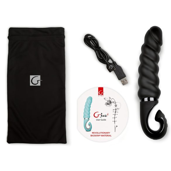 Gvibe G-jack 2 - akumulátorový, vodotěsný silikonový vibrátor (černý)