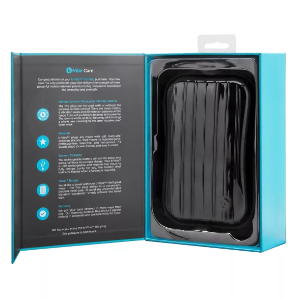 b-Vibe Novice - anální vibrátor pro začátečníky - černý