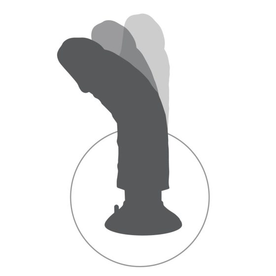 King Cock 9 - ohebný vibrátor s přísavkou (23 cm) - natur