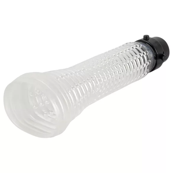 You2Toys - 2v1 vakuová pumpa a masturbátor - průhledný