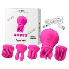   Caress - bezdrátová sada rotačních vibrátorů na klitoris (růžová)