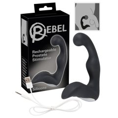 Rebel - akumulátorový vibrátor na prostatu (černý)