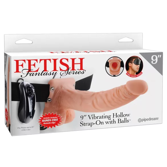 Fetish - strap-on vibrátor - připínací, vibrační - realistický tělový