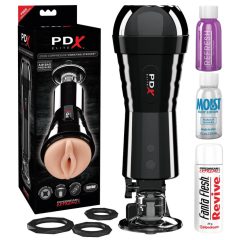   PDX Elite Cock Compressor - vibrační umělá vagína (černá)