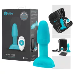   b-Vibe - anální vibrátor s rotujícími korálky - tyrkysový