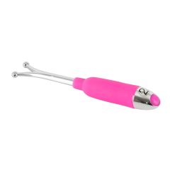   Deluxe vibrační tyč na stimulaci klitorisu (růžová-stříbrná)