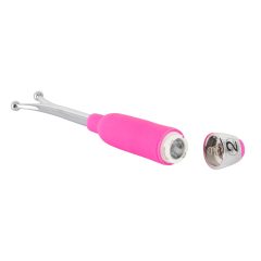   Deluxe vibrační tyč na stimulaci klitorisu (růžová-stříbrná)