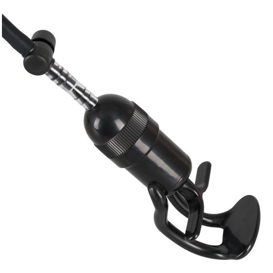 Mister Boner Vibrating - vibrační pumpa na penis (průhledná-černá)