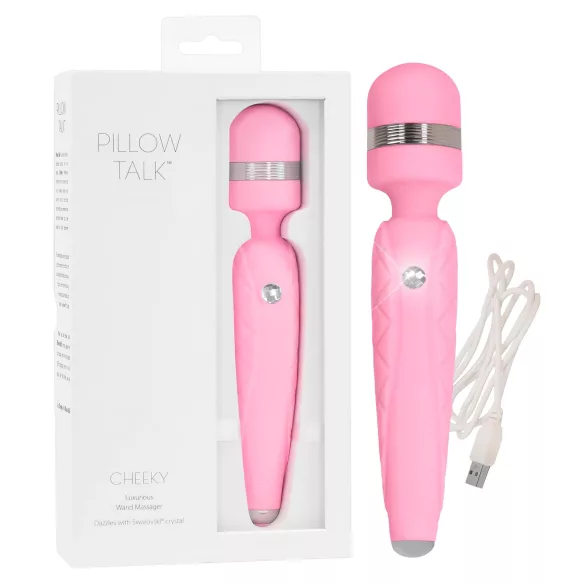 Pillow Talk Cheeky Wand - akumulátorový masážní vibrátor (růžový)