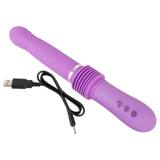 You2Toys Push it - nabíjecí silikonový vibrátor s posuvným pohybem (fialový)