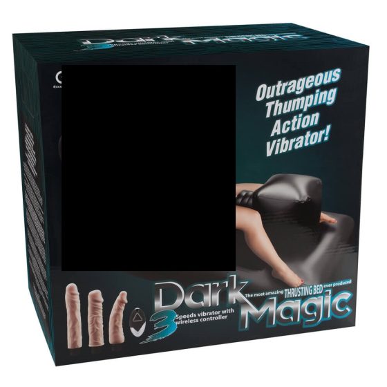Dark Magic – stroj na sex s postelí na baterky (černý)