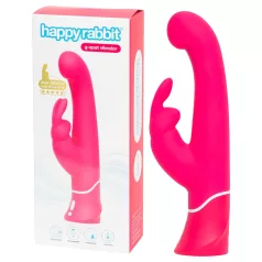   Happyrabbit - vibrátor na G-bod s dráždidlem klitorisu - vodotěsný růžový