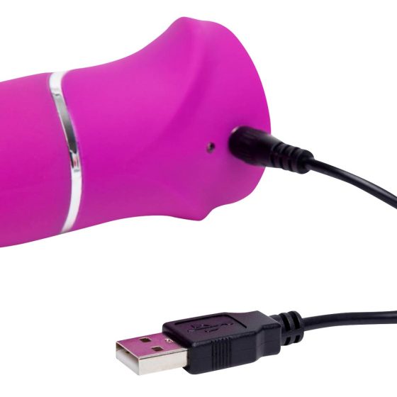 Happyrabbit Beadid - rechargeable clitoral arm, rotating G-spot vibrator (blackberry)