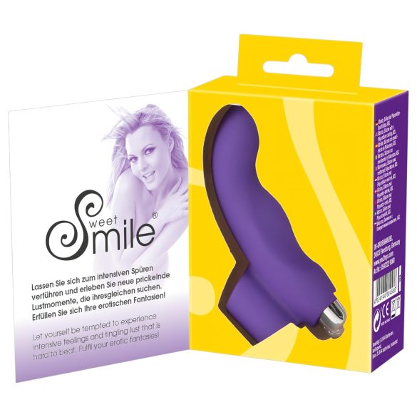 Smile - vibrátor na prst - vlnitý tvar - silikon fialový
