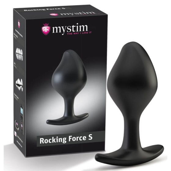 Mystim Rocking Force S - electro cone dildo - small (black)