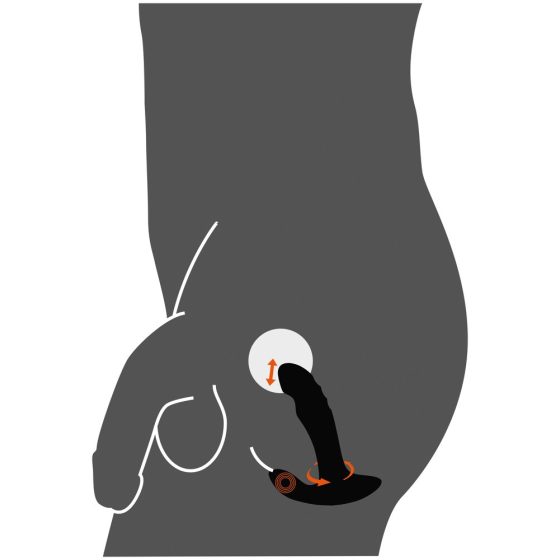 Rebel - nabíjecí rotační stimultáror prostaty (černý)