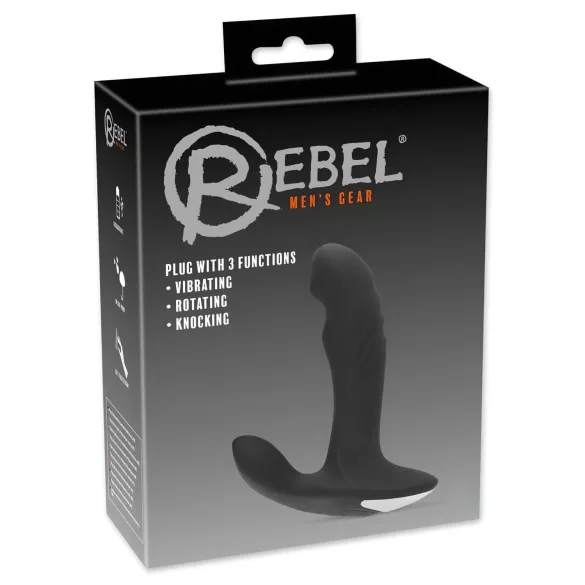 Rebel - vibrátor na prostatu s rotačními kuličkami - černý
