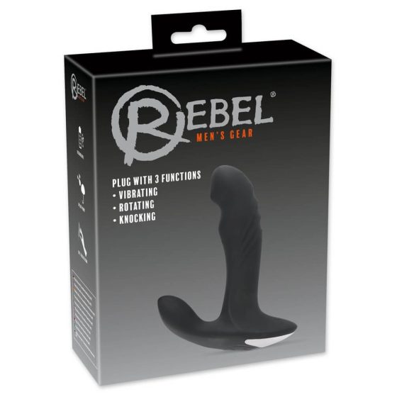 Rebel - nabíjecí rotační stimultáror prostaty (černý)