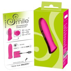   Smile Power Bullett - nabíjecí extra silný tyčový minivibrátor (růžový)