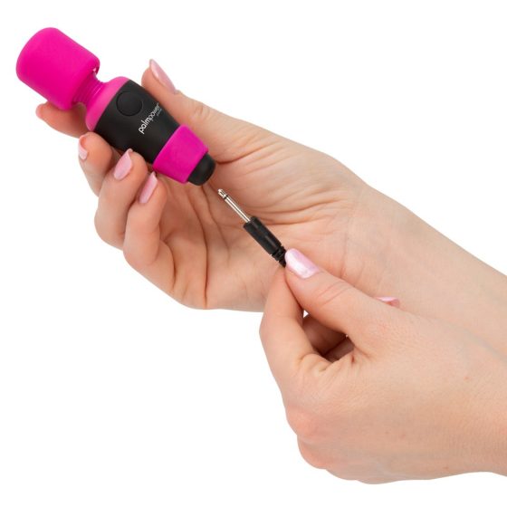 PalmPower Pocket Wand - nabíjecí masážní vibrátor (růžovo-černý)