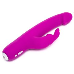   Happyrabbit Realistic Slim - vodotěsný, dobíjecí vibrátor s hůlkou (fialový)