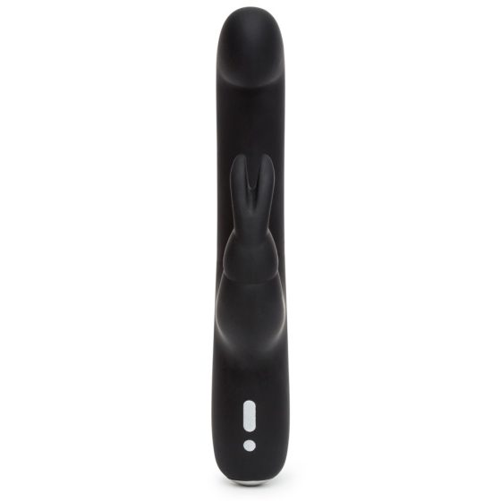 Happyrabbit G-Spot Slim - vodotěsný nabíjecí vibrátor s ramínkem na klitoris (černý)