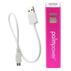   PalmPower Wand - velký masážní vibrátor USB s powerbankou (růžovo-šedý)
