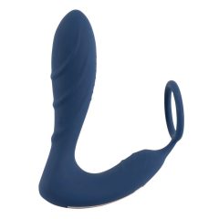   You2Toys Prostata Plug - nabíjecí anální vibrátor s kroužkem na penis a dálkovým ovladačem (modrý)