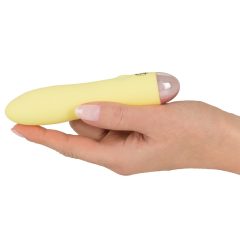   Cuties Mini Yellow - nabíjecí silikonový tyčový vibrátor (žlutý)