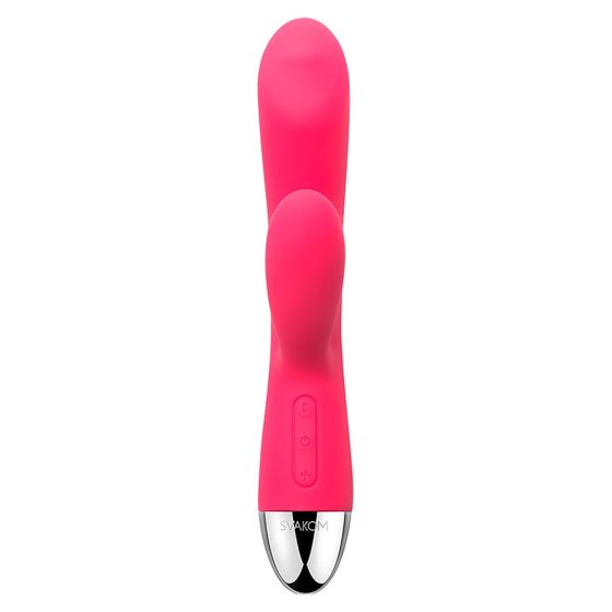 Svakom Trysta - vodotěsný vibrátor s ramínkem na klitoris a pohyblivými kuličkami (červený)