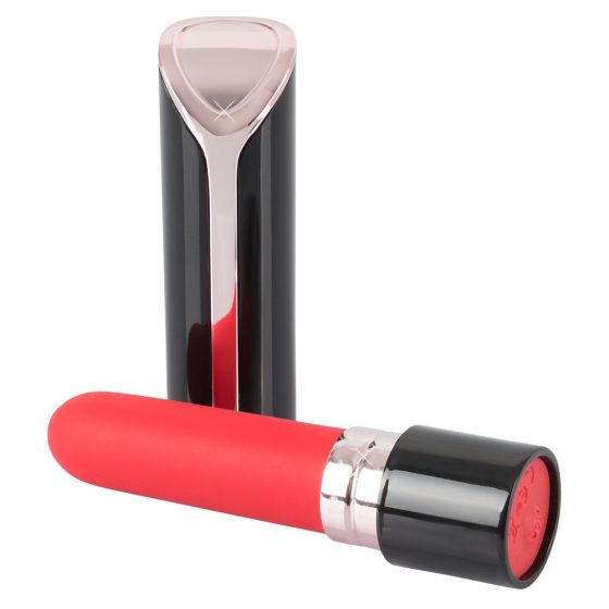 You2Toys Lipstick - nabíjecí růžový vibrátor (červeno-černý)