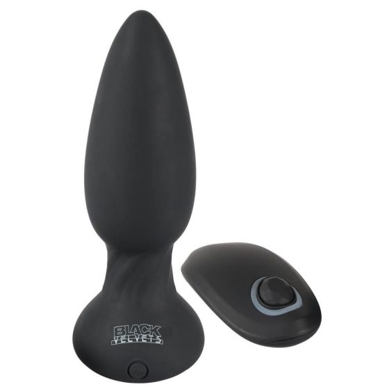 Black Velvets Remote Controlled Silicone Vibrating Plug - nabíjecí anální kolík na dálkové ovládání (černý)