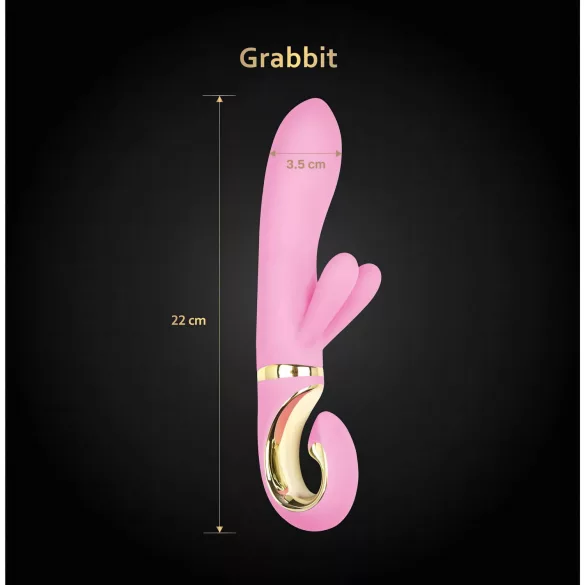 G-Vibe GRabbit - vibrátor na G-bod - 3 motory - dobíjecí - růžový